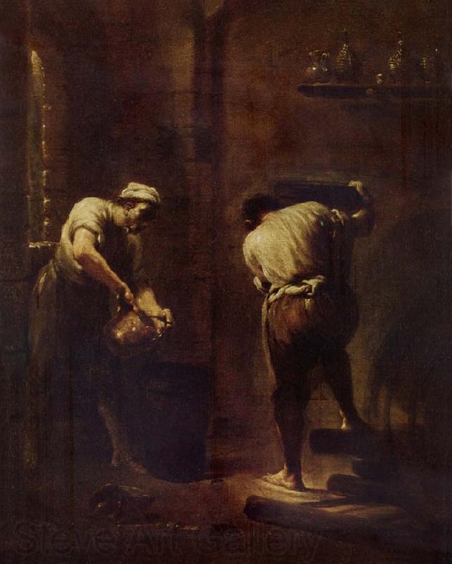 Giuseppe Maria Crespi Scene in a Cellar Norge oil painting art